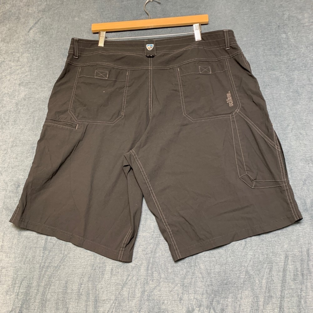 Kuhl Hiking Shorts Men 40 Gray Pockets Flat Front Performance Outdoor 12" Inseam